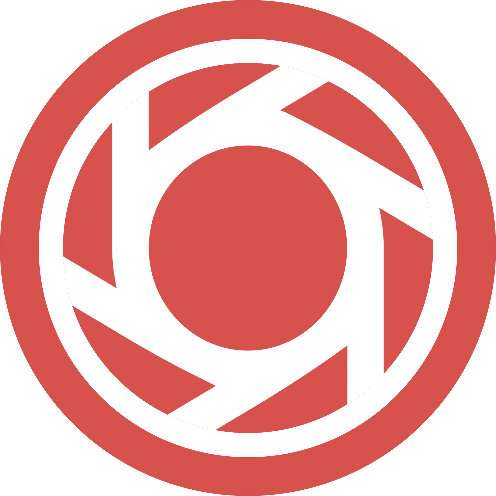 CamSpam app logo - red camera wheel icon